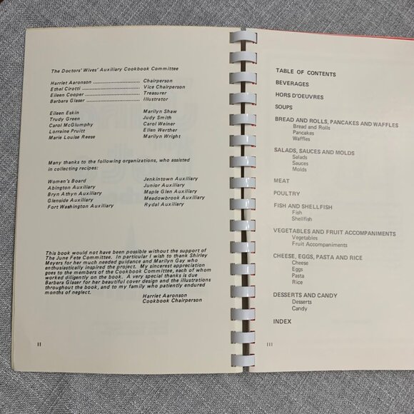 Vintage June Fete Cookbook First Edition 1978 Spiral-Bound Abington Mem Hospital - Picture 9 of 10